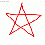 一筆描き星