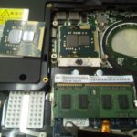 ノートPCのCPU交換直前