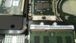ノートPCのCPU交換直前