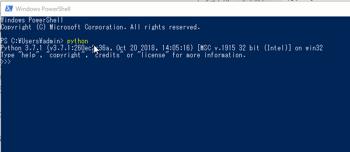 pythonを起動しよう